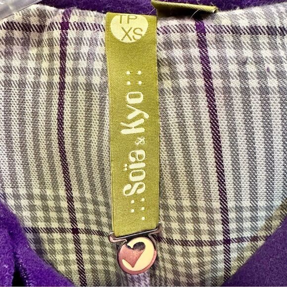 Soia and Kyo Purple Wool Coat- XS - Picture 4 of 10